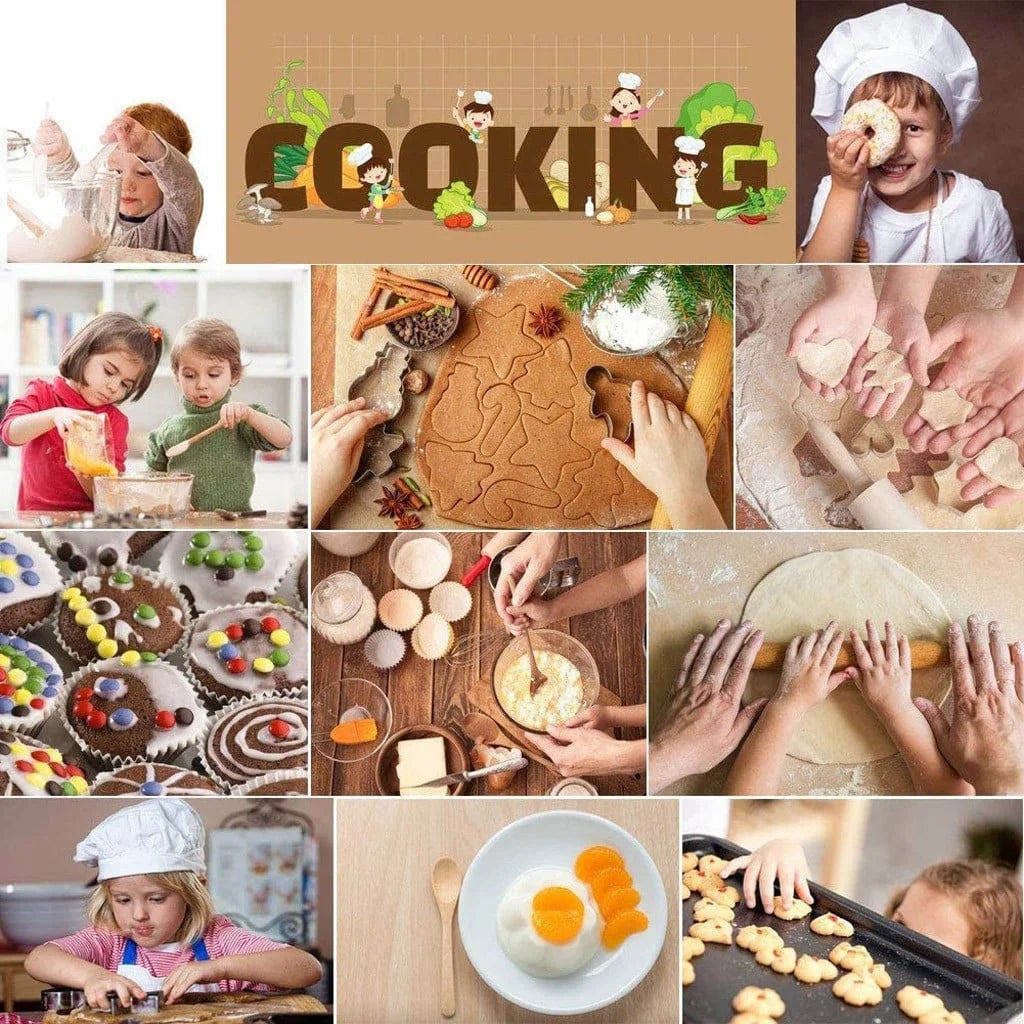 25 Piece Playhouse Puzzle Kids Holiday Gift Chef Role Play Kitchen Cooking and Baking Set